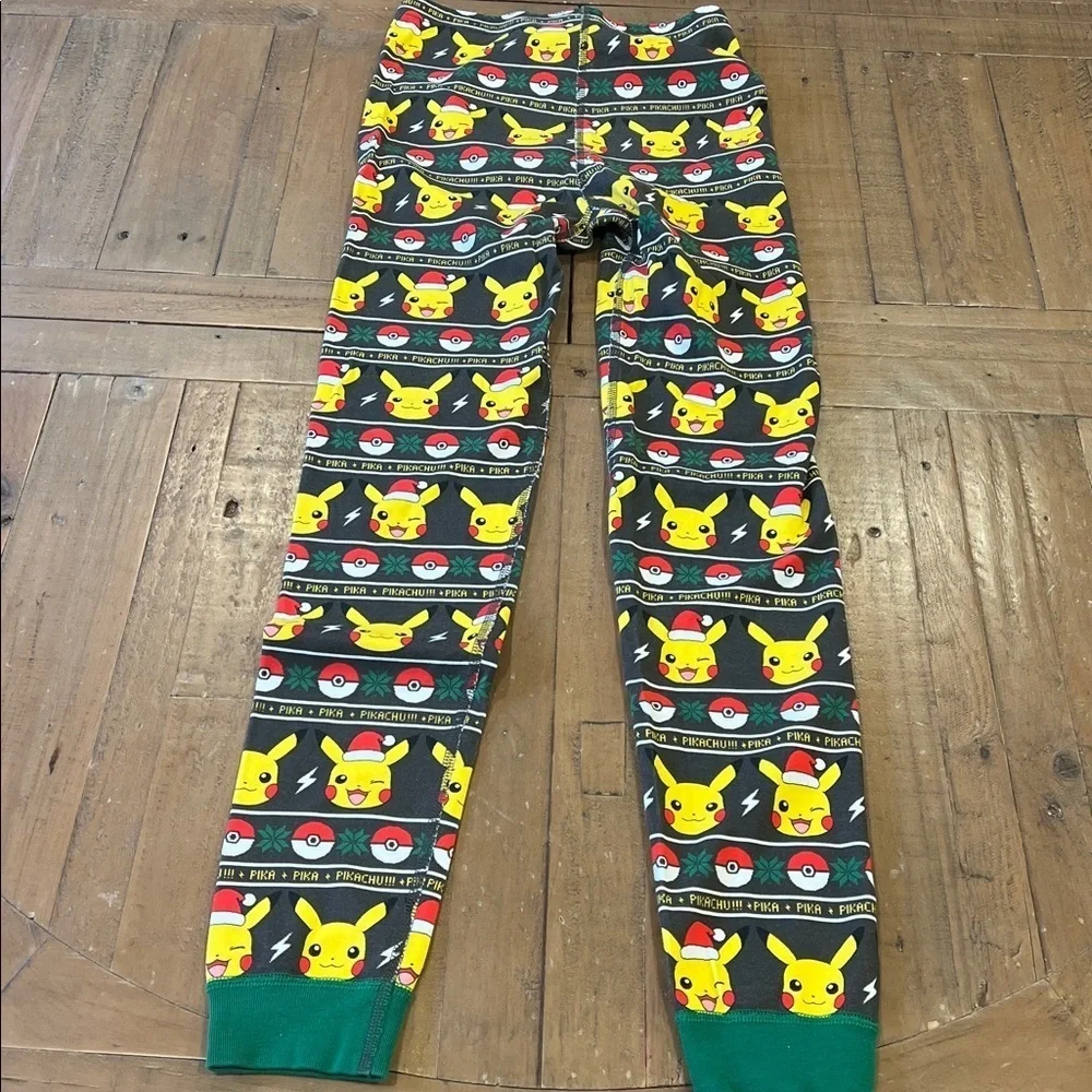 Hanna andersson Pokemon pikachu holiday Christmas pajamas size 12